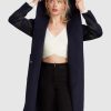 Women belle & bloom Coats & Jackets | Belle & Bloom Walk This Way Wool Blend Oversized Coat Dark Blue