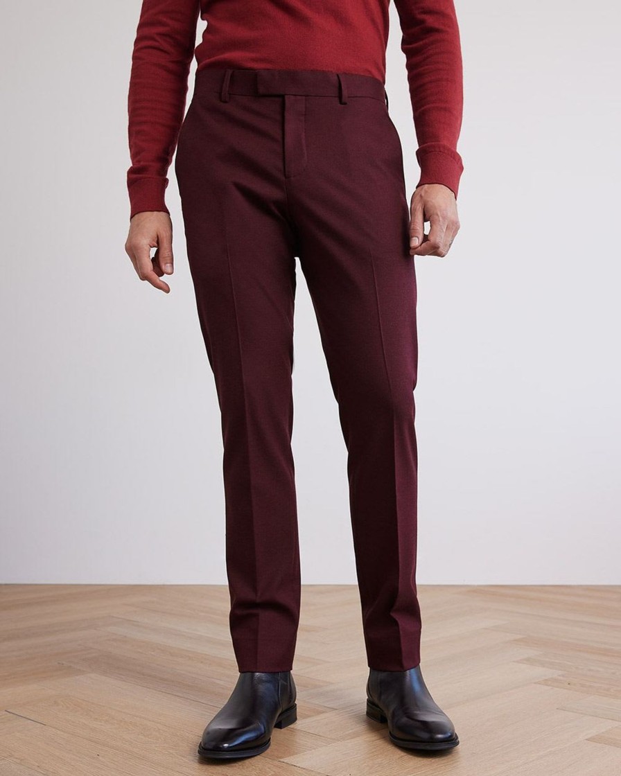 Men r.w. & co. Pants | Slim-Fit Brushed Suit Pant Vineyard Wine