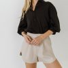 Women english factory Blouses & Shirts | English Factory- Balloon Sleeve Shirt Black