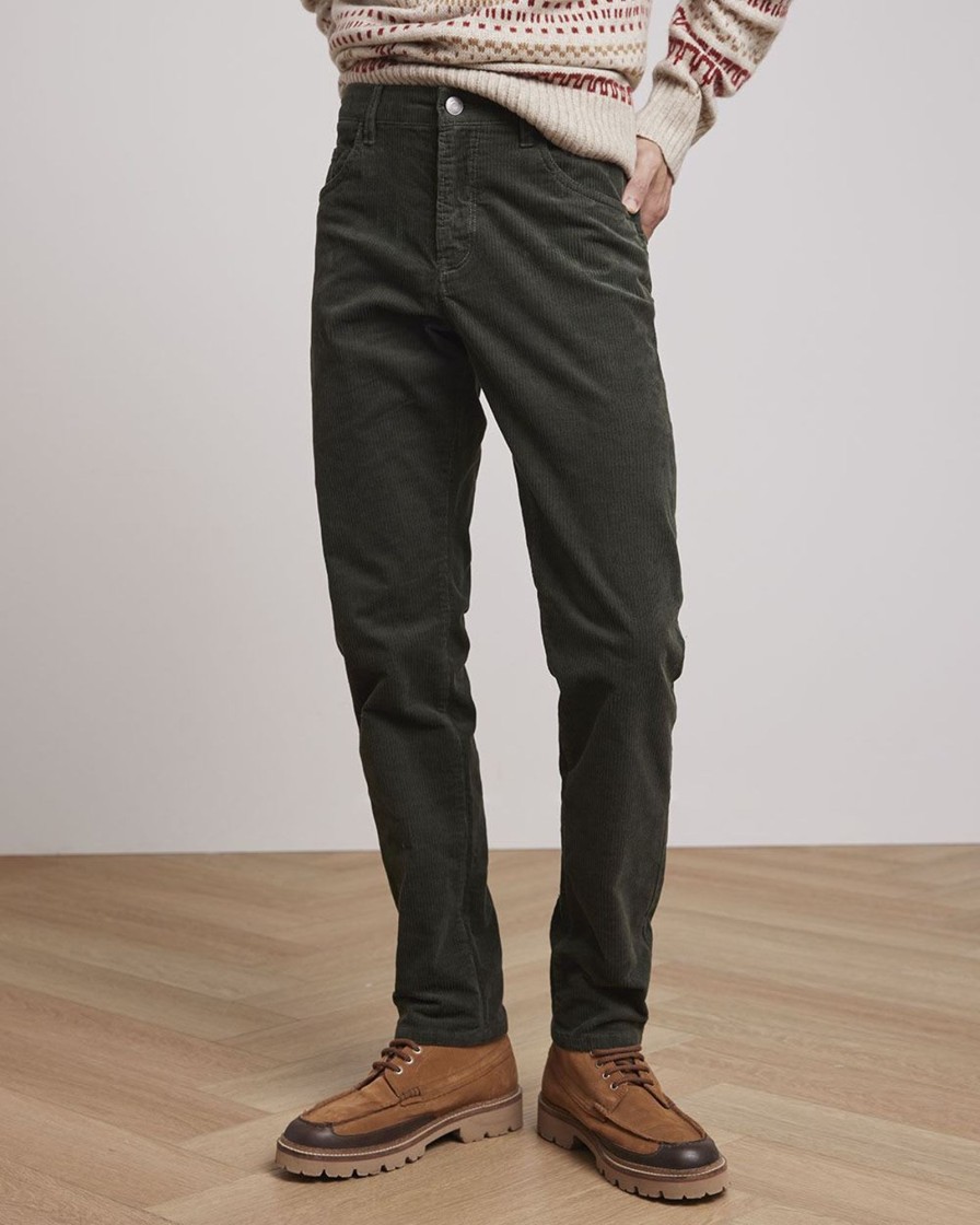 Men r.w. & co. Pants | Solid Slim-Fit Corduroy Pants Dusty Olive