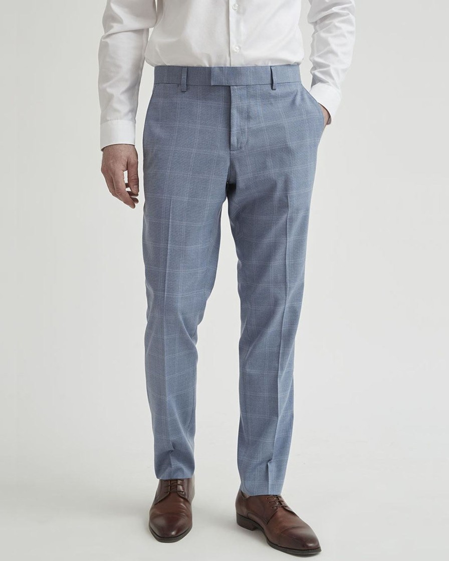 Men r.w. & co. Suits | Blue Checkered Suit Pant Medium Blue