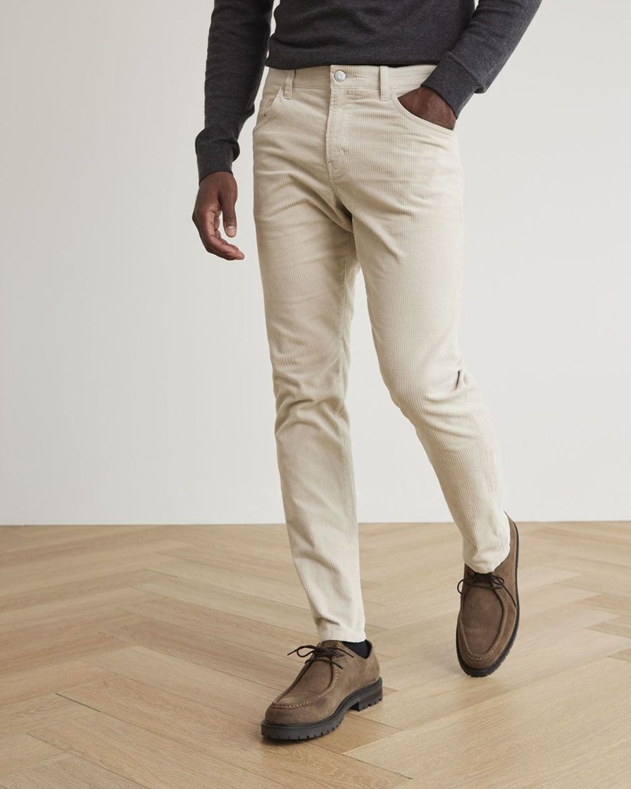 Men r.w. & co. Pants | Solid Slim-Fit Corduroy Pants Oatmeal