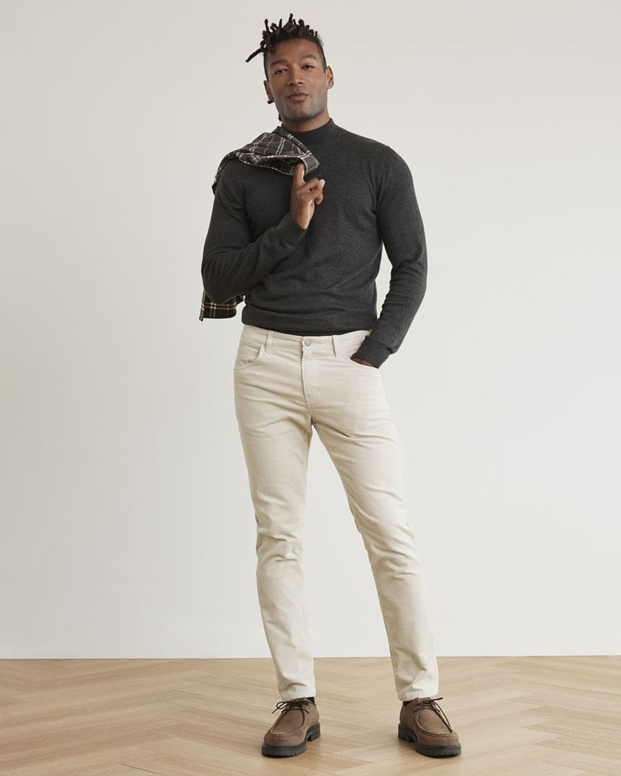 Men r.w. & co. Pants | Solid Slim-Fit Corduroy Pants Oatmeal