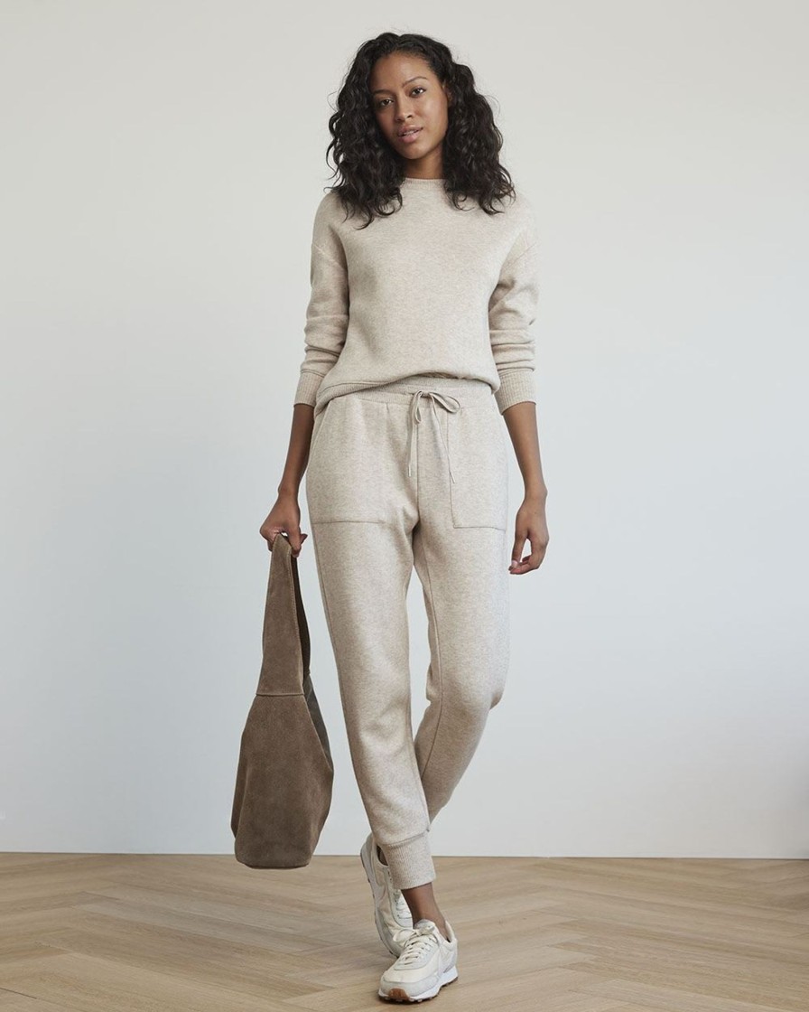 Women r.w. & co. Tops | Solid Long-Sleeve Crew-Neck Sweatshirt Simply Taupe