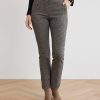 Women r.w. & co. Pants | Straight-Leg Mid-Rise Checkered Ankle Pant Cream Black Multi