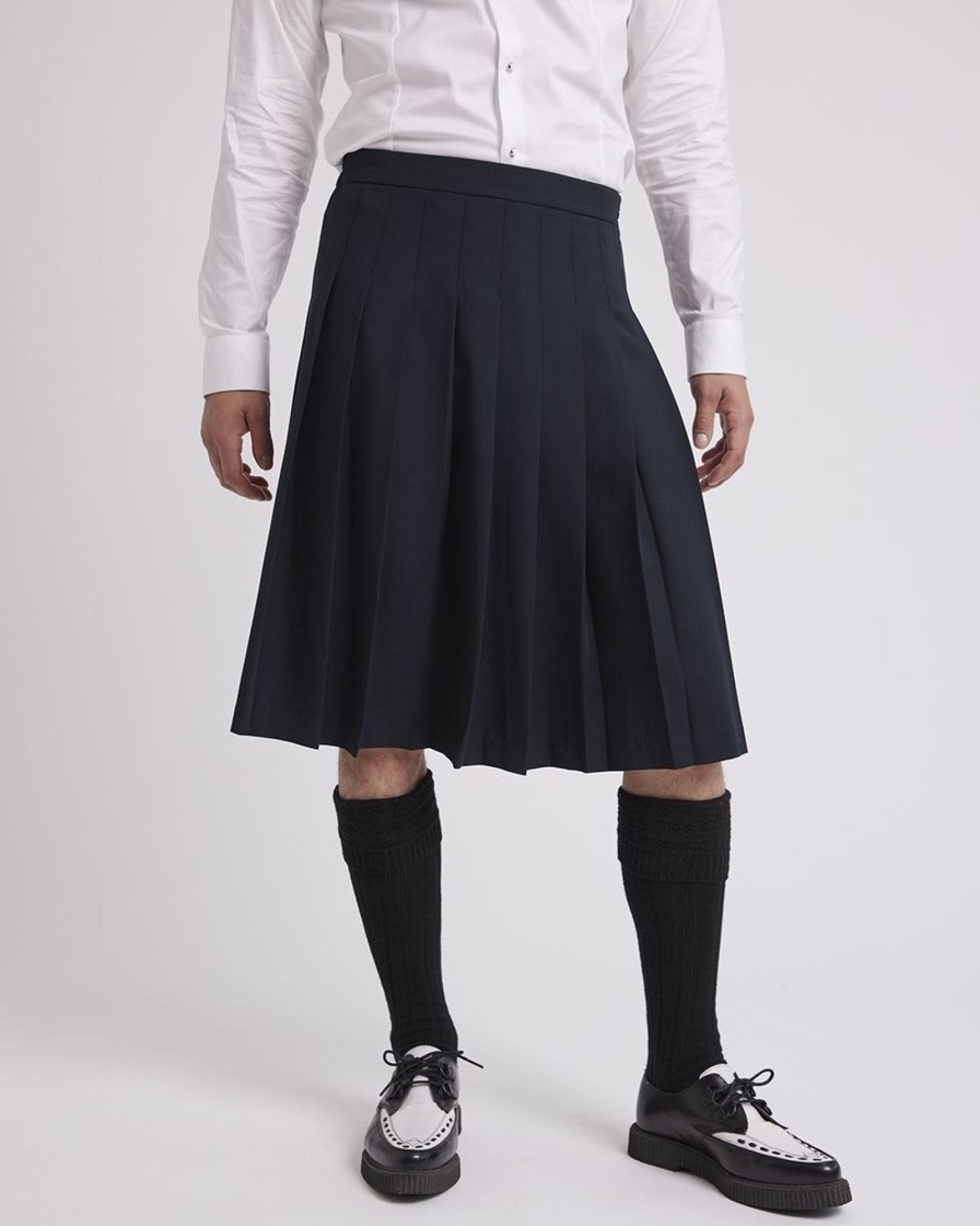 Men r.w. & co. Pants | Gender-Neutral Pleated Skirt Black