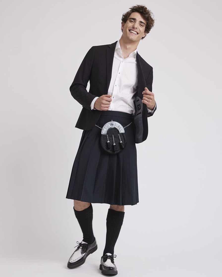 Men r.w. & co. Pants | Gender-Neutral Pleated Skirt Black