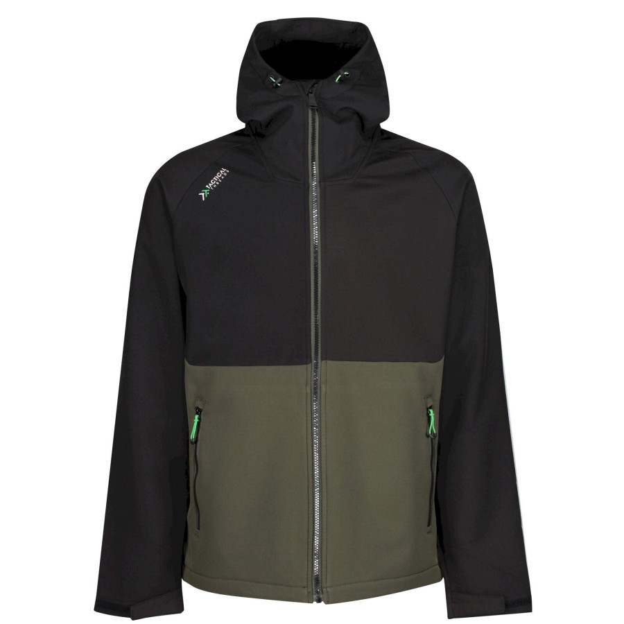 Men regatta Coats & Jackets | Regatta - Mens Surrender Soft Shell Jacket Dark Green