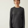 Women hyba Hyba Activewear | Long-Sleeve Crew-Neck Tee - Dry Lux Hyba Essentials Skyline Blue