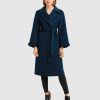 Women belle & bloom Coats & Jackets | Belle & Bloom Stay Wild Oversized Wool Coat Dark Green