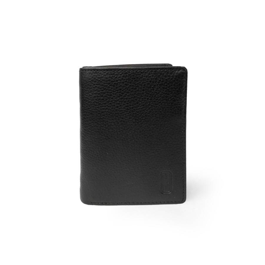 Men club rochelier Bags & Wallets | Club Rochelier Men'S Vertical Slimfold Wallet Black