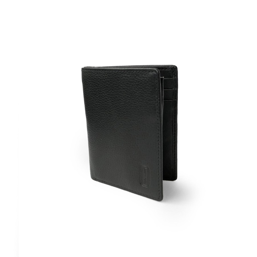 Men club rochelier Bags & Wallets | Club Rochelier Men'S Vertical Slimfold Wallet Black