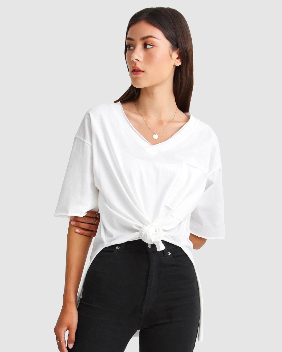 Women belle & bloom Skirts | Belle & Bloom Brave Soul Oversized T Shirt White