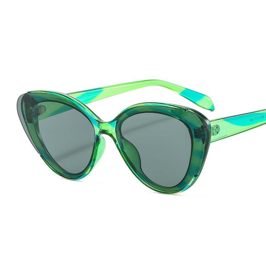 Women don't ask Sunglasses | Green Marbled Fashion Sunglasses- Don'T Ask Light Green