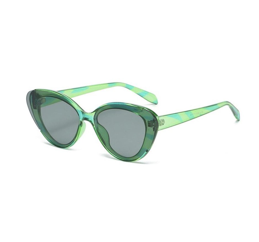 Women don't ask Sunglasses | Green Marbled Fashion Sunglasses- Don'T Ask Light Green