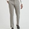 Men r.w. & co. Suits | Tailored Fit Stretch Beige Checkered Suit Pant Oxford Tan Multi