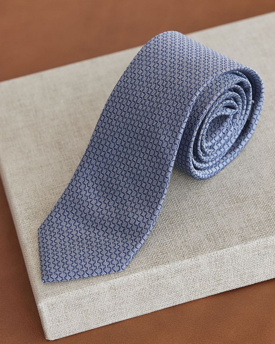 Men r.w. & co. Ties & Bow Ties | Blue Regular Tie With Geo Circles Medium Blue