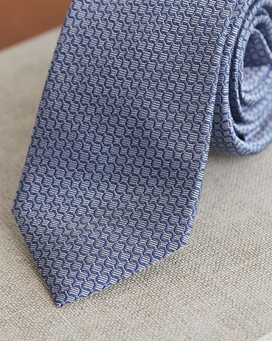 Men r.w. & co. Ties & Bow Ties | Blue Regular Tie With Geo Circles Medium Blue