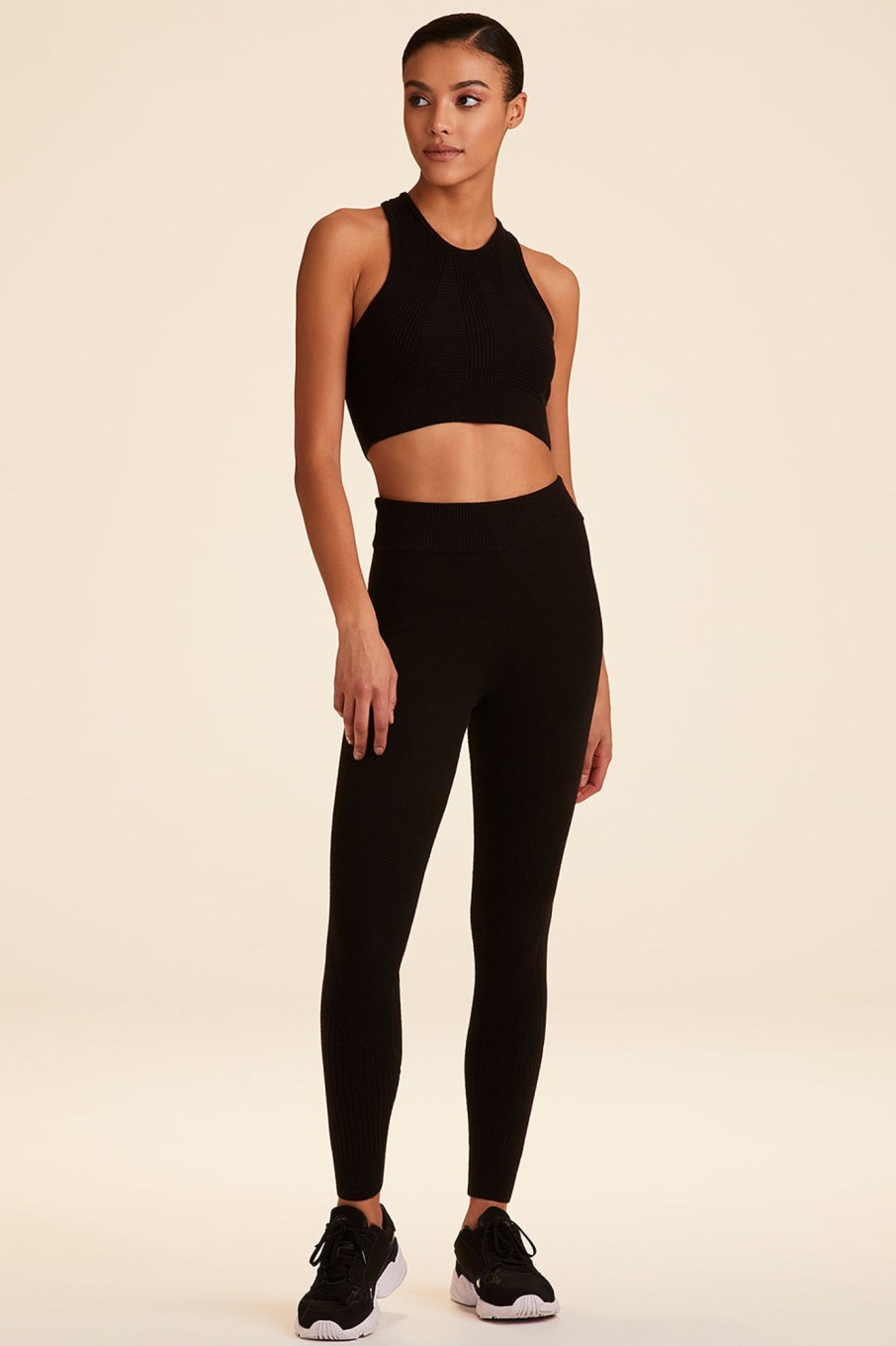 Women alala Active Bottoms | Alala - Goddess Cashmere Tight Black