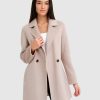 Women belle & bloom Coats & Jackets | Belle & Bloom Electric Feel Drawstring Coat Light Brown