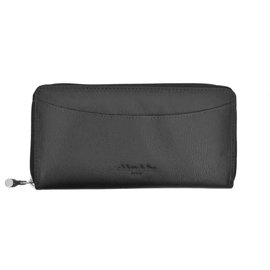 Women club rochelier Bags | Club Rochelier Ladies' Traditional Zip Around Wallet Black