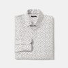 Men r.w. & co. Shirts | Slim-Fit White Dress Shirt With Floral Pattern Blackberry Wine