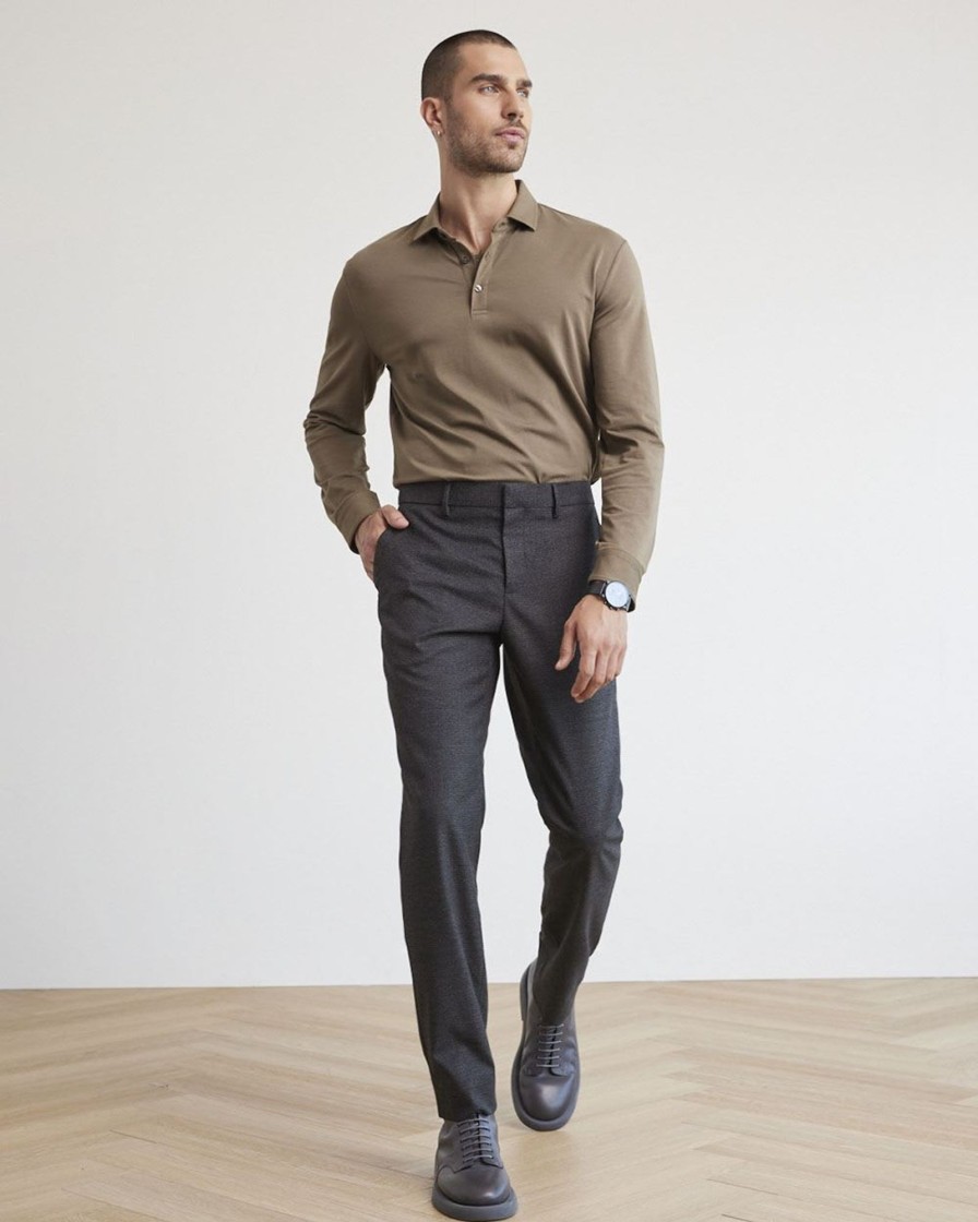 Men r.w. & co. Pants | Tailored-Fit Houndstooth City Pant Charcoal