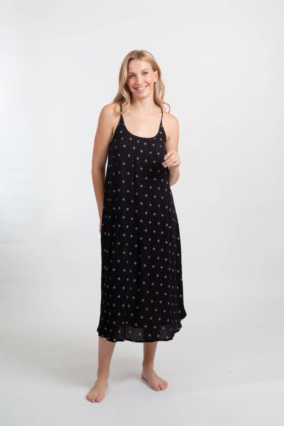 Women koy resort Dresses & Jumpsuits | Koy Resort Miami Shine Mid Side Slt Dress Black