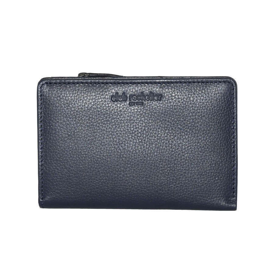 Women club rochelier Bags | Club Rochelier Ladies' Medium Leather Bifold Wallet Dark Blue