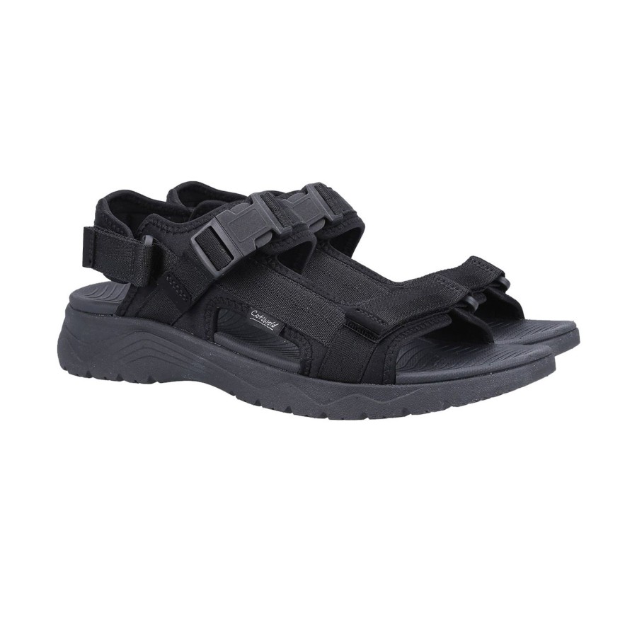 Men cotswold Shoes | Cotswold - Mens Buckland Sandals Black