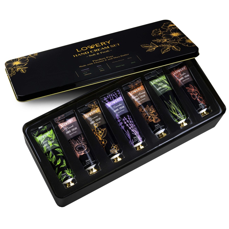 Women lovery | Lovery 7Pc Hand Cream Gift Set -30Ml Tubes - Moisturizing Hand Lotion Black