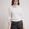 Women r.w. & co. Tops | Merino-Blend Turtleneck Sweater SmoBest Grey Mix