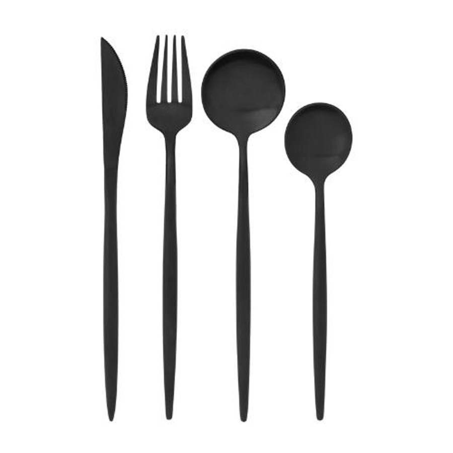 Home oxford | Oxford Cosmo 16 Pieces Flatware Set Service For 4 Black