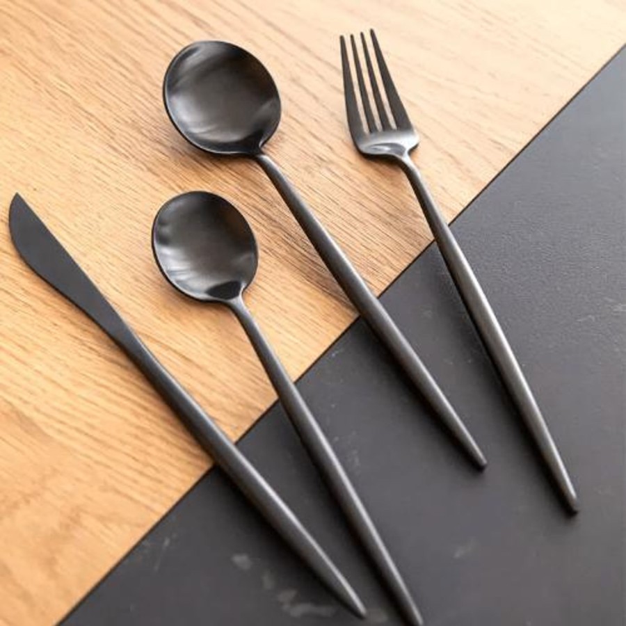 Home oxford | Oxford Cosmo 16 Pieces Flatware Set Service For 4 Black