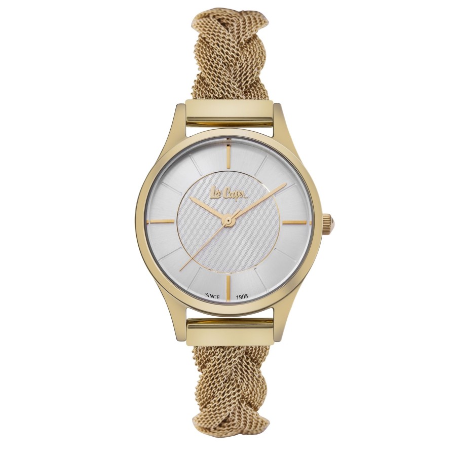 Women lee cooper Watches | Lee Cooper-Women'S Silver 35Mm Watch W/Silver Dial Gold