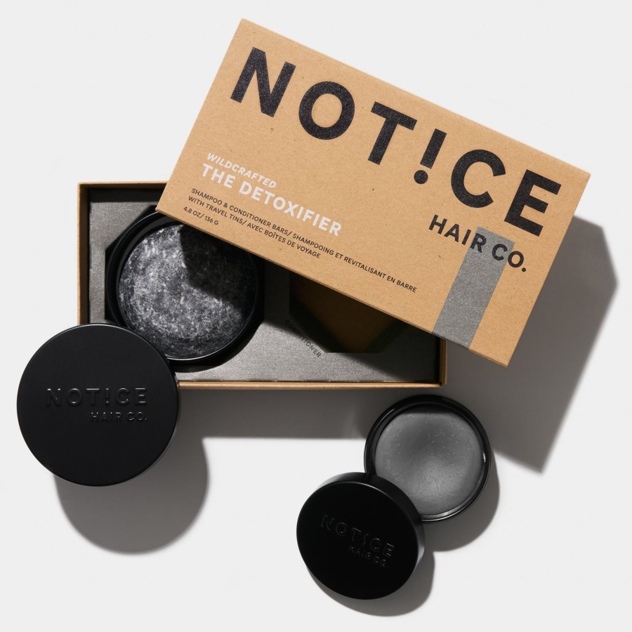 Women notice hair co. | The Detoxifier Shampoo & Conditioner Bars Travel Set Medium Grey