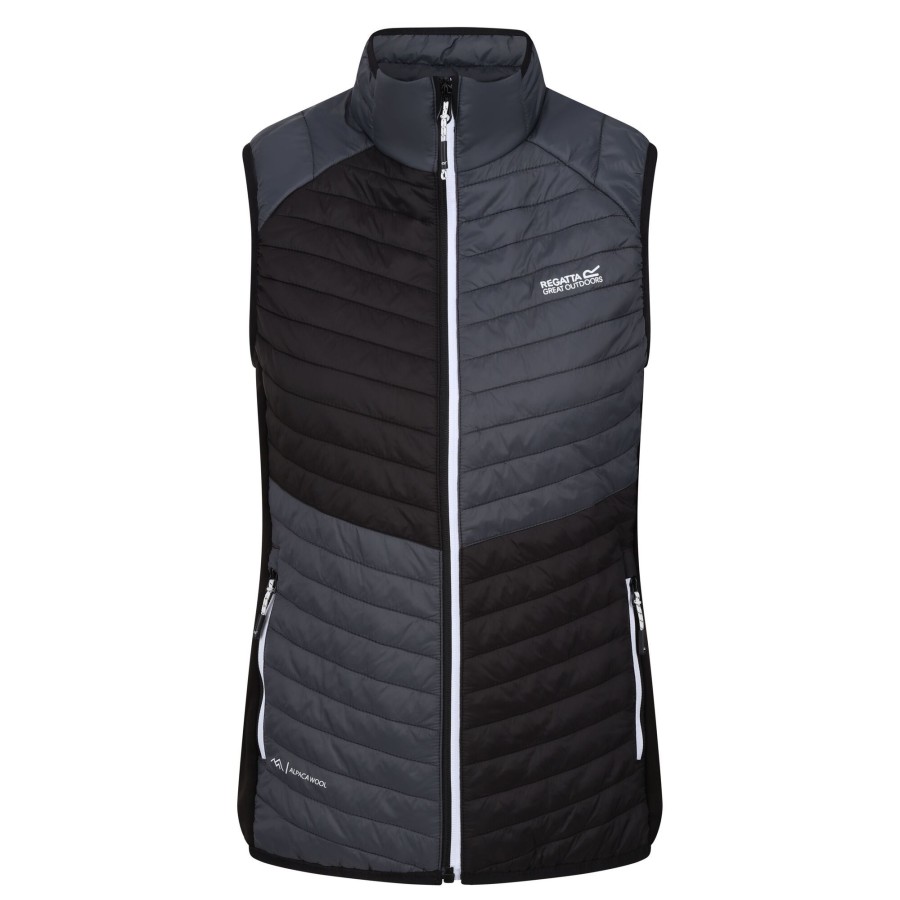 Women regatta Coats & Jackets | Regatta - Womens/Ladies Trutton Baffled Vest Dark Grey