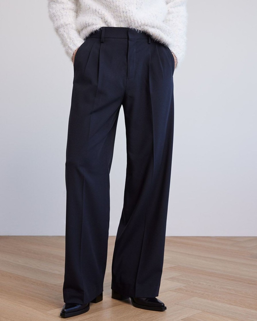 Men r.w. & co. Pants | Gender-Neutral Pleated Wide-Leg Pant Black