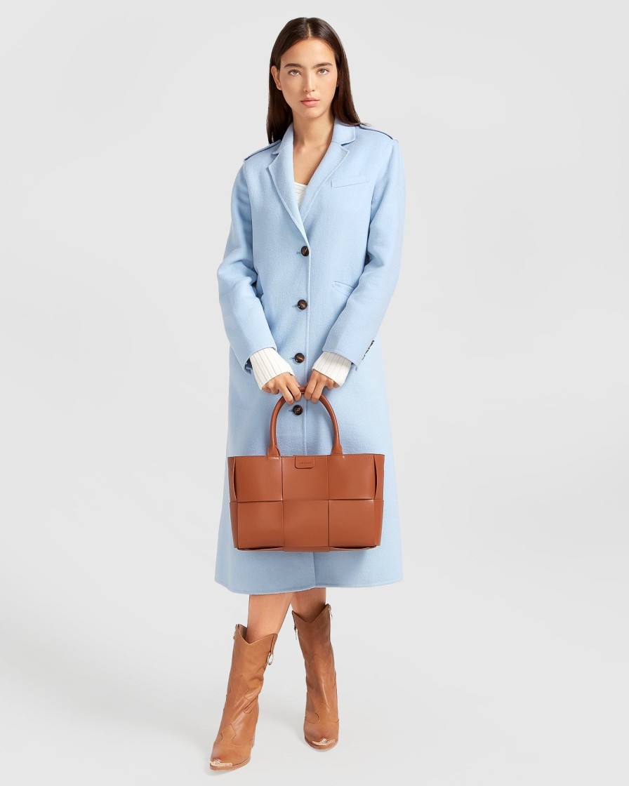 Women belle & bloom Coats & Jackets | Belle & Bloom Tainted Love Longline Coat Light Blue