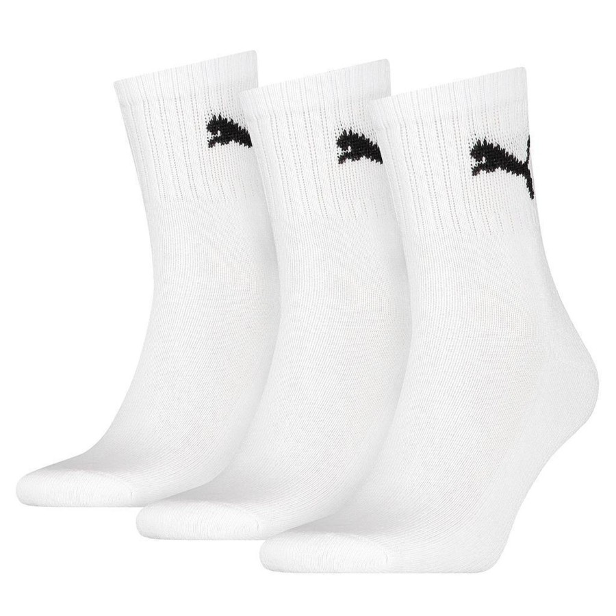 Men puma Socks | Puma - Unisex Adult Lightweight Crew Socks (Pack Of 3) White