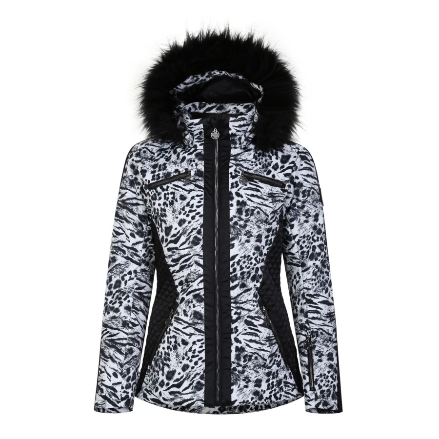 Women regatta Coats & Jackets | Regatta - Womens/Ladies Julien Macdonald Mastery Animal Print Ski Jacket White