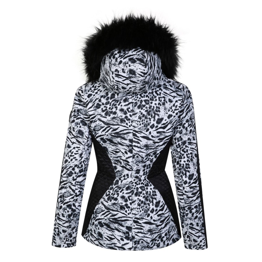 Women regatta Coats & Jackets | Regatta - Womens/Ladies Julien Macdonald Mastery Animal Print Ski Jacket White