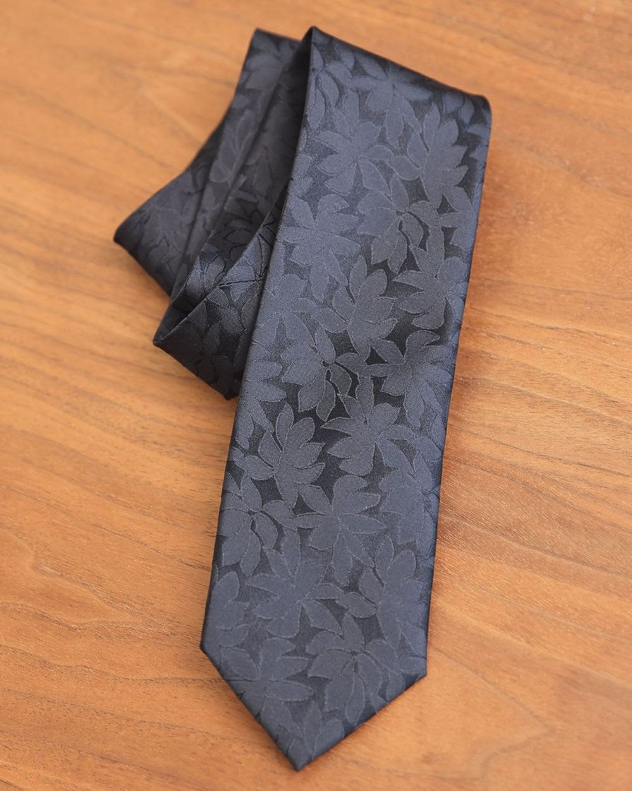 Men r.w. & co. Ties & Bow Ties | Celebration Regular Tie With Floral Pattern Black