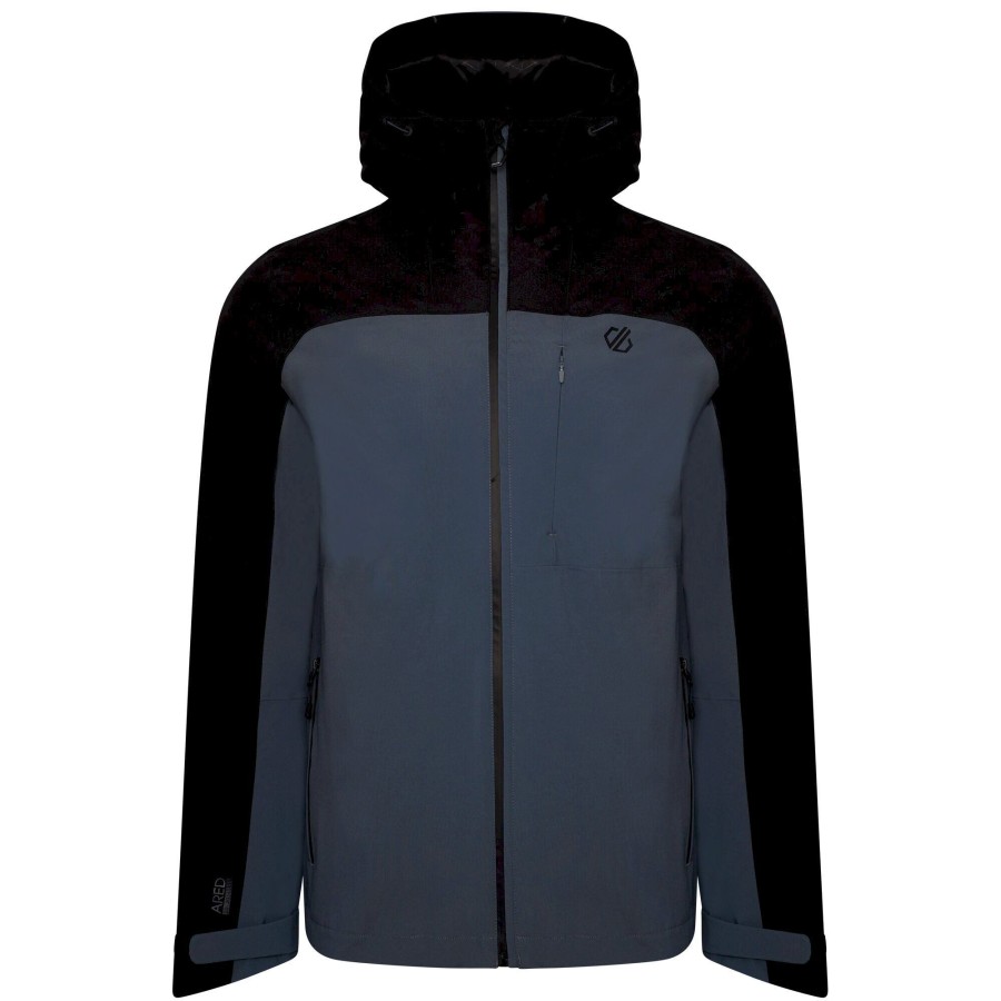 Men dare 2b Coats & Jackets | Dare 2B - Mens The Jenson Button Edit - Diluent Recycled Waterproof Jacket Dark Grey