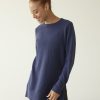 Women hyba Hyba Activewear | Long-Sleeve Ottoman-Knit Tunic, Hyba Mood Indigo