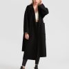 Women belle & bloom Coats & Jackets | Belle & Bloom Wide Awake Split Hem Overcoat Black