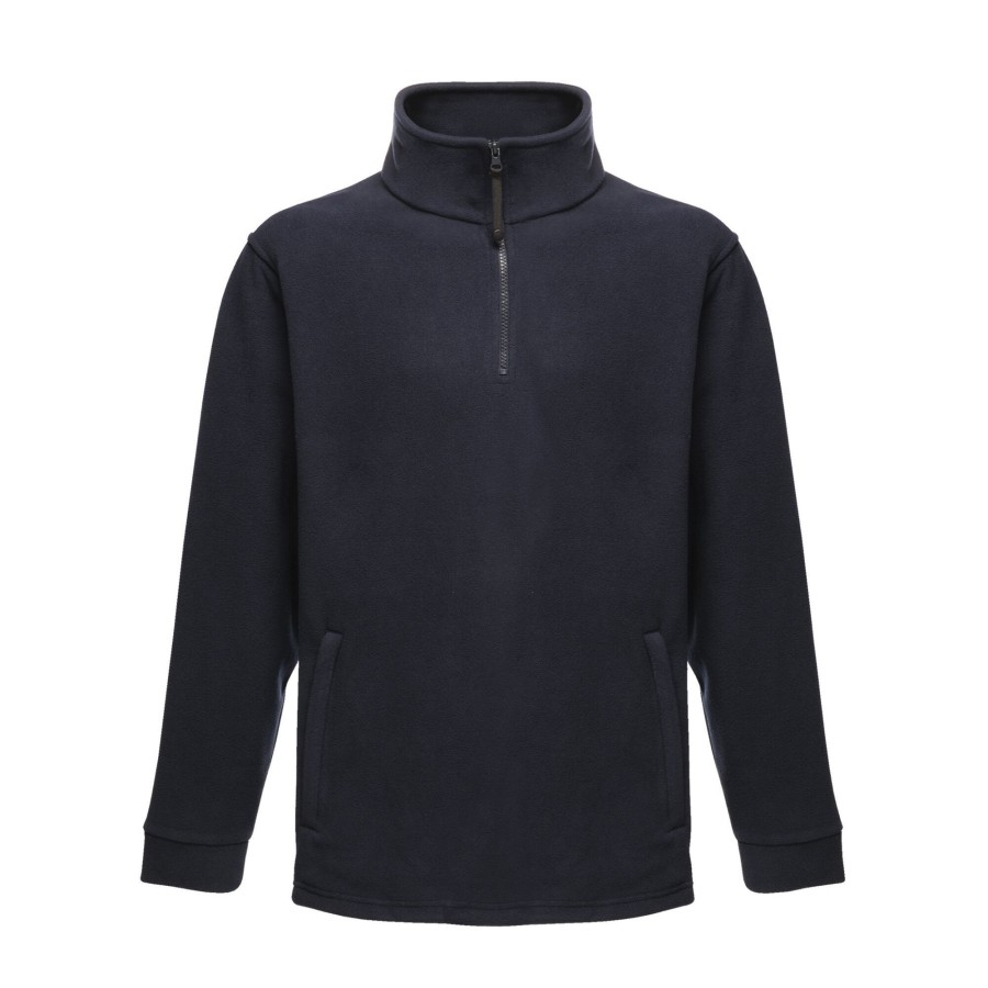 Men regatta Sweatshirts & Hoodies | Regatta - Mens Thor Overhead Anti-Pill Fleece Top Dark Blue