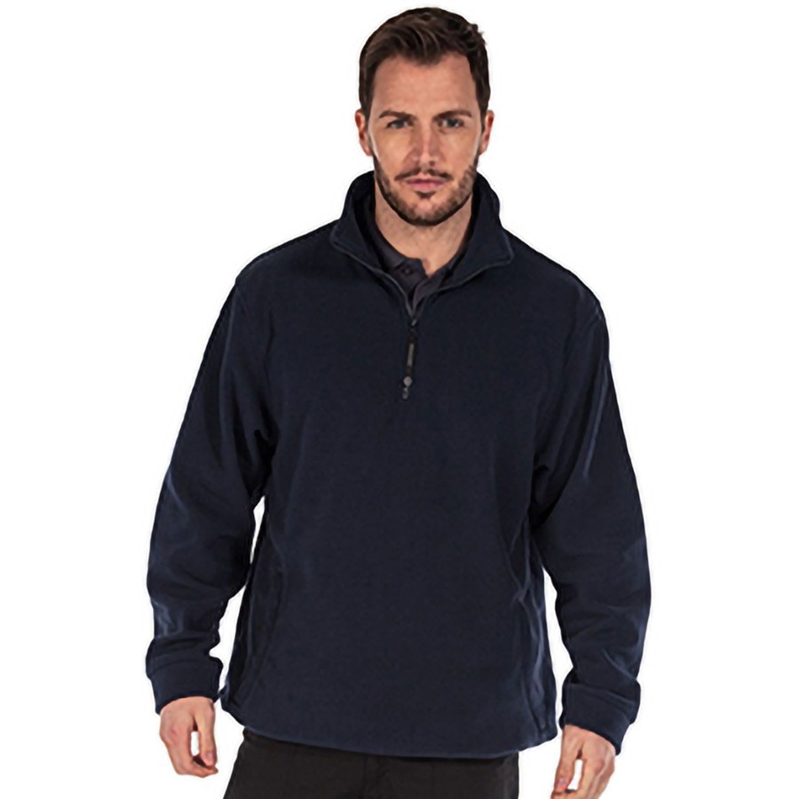 Men regatta Sweatshirts & Hoodies | Regatta - Mens Thor Overhead Anti-Pill Fleece Top Dark Blue