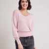 Women r.w. & co. Sweaters & Cardigans | Long-Sleeve V-Neck Sweater Deco Rose Mix