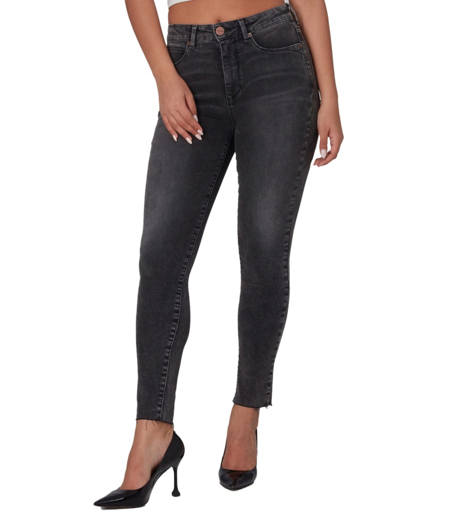 Women lola jeans Jeans | Lola Jeans Alexa-Sg High Rise Skinny Jeans Dark Grey